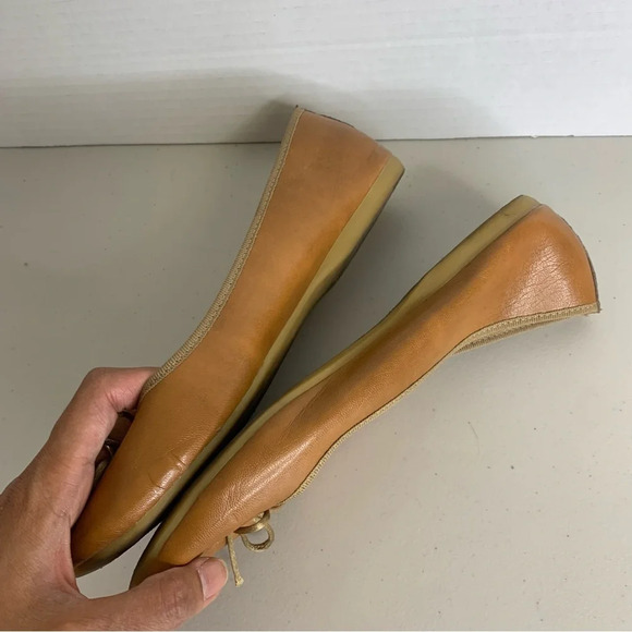 Brown Leather Flats with Bow - Picture 6 of 8